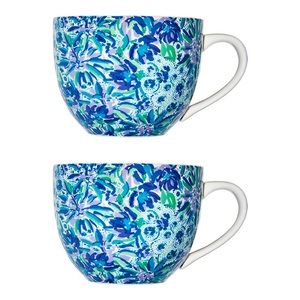 Lilly Pulitzer Ceramic Mugs, set of 2